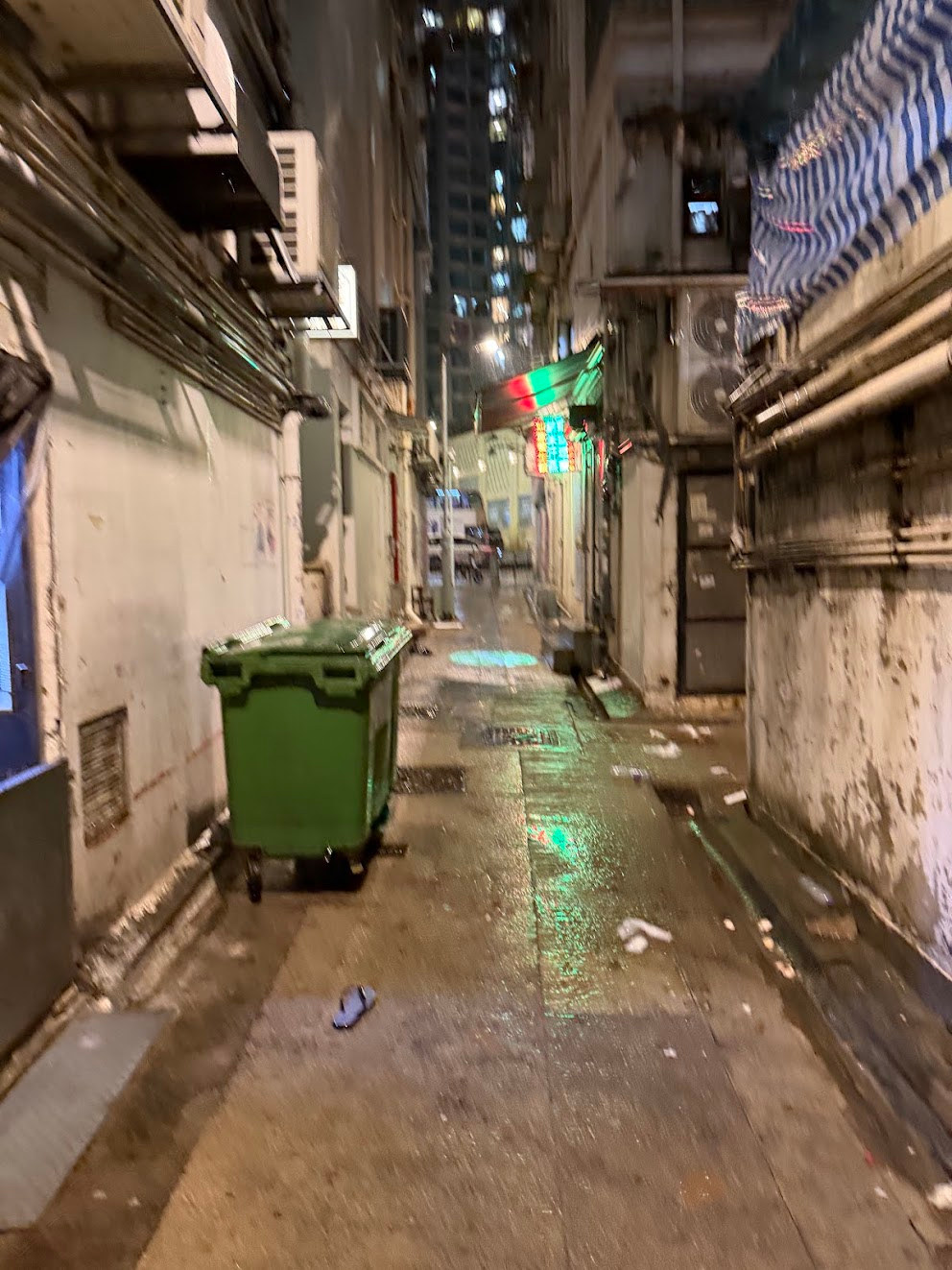 A backstreet in Hong Kong.