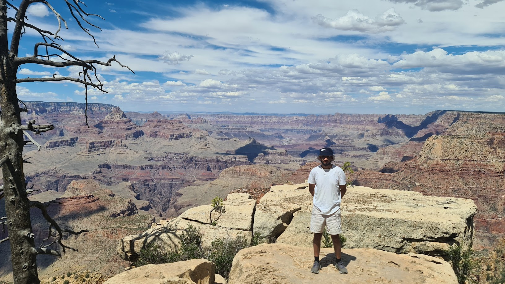 Standing on top of the Grand Canyon, Arizona.